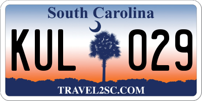 SC license plate KUL029