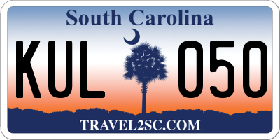 SC license plate KUL050