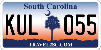 SC license plate KUL055