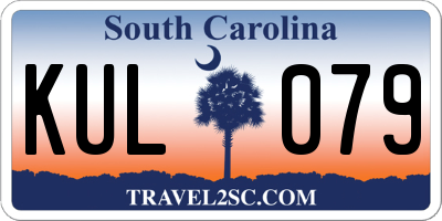 SC license plate KUL079