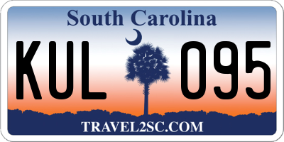 SC license plate KUL095