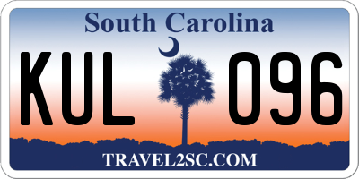 SC license plate KUL096