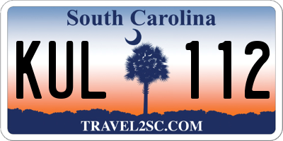 SC license plate KUL112