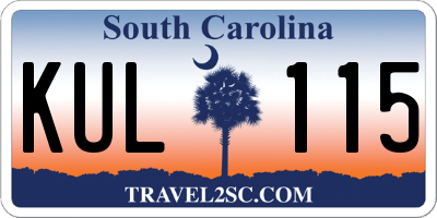SC license plate KUL115