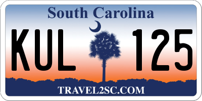 SC license plate KUL125