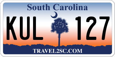 SC license plate KUL127