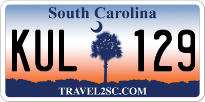 SC license plate KUL129