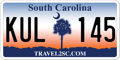 SC license plate KUL145