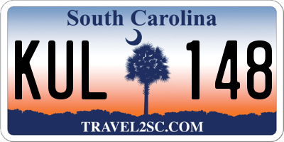 SC license plate KUL148
