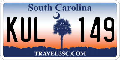 SC license plate KUL149