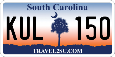 SC license plate KUL150