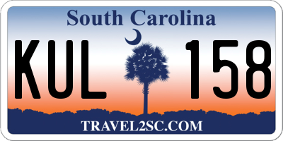 SC license plate KUL158