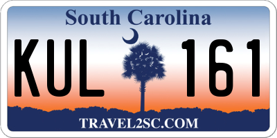 SC license plate KUL161