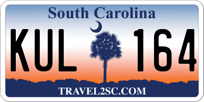 SC license plate KUL164