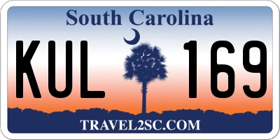 SC license plate KUL169