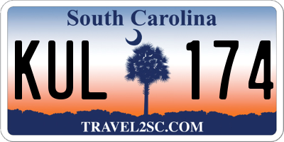 SC license plate KUL174