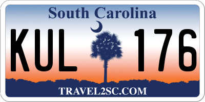 SC license plate KUL176