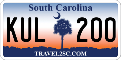 SC license plate KUL200