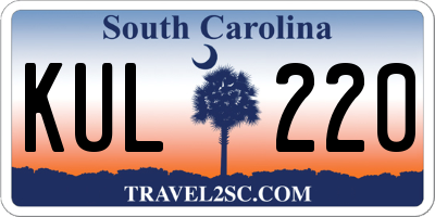 SC license plate KUL220