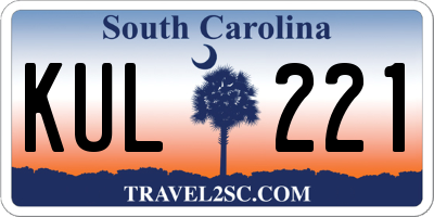 SC license plate KUL221