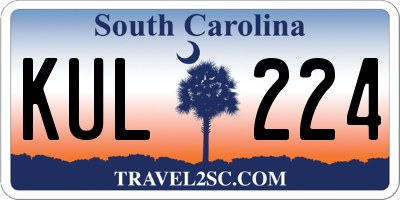 SC license plate KUL224