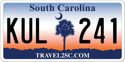 SC license plate KUL241
