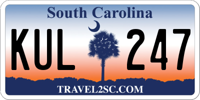 SC license plate KUL247