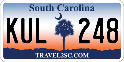 SC license plate KUL248