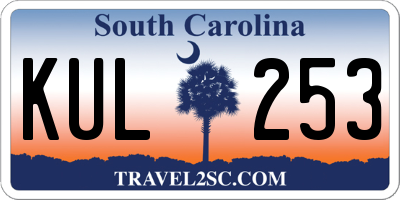 SC license plate KUL253