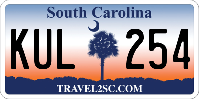SC license plate KUL254
