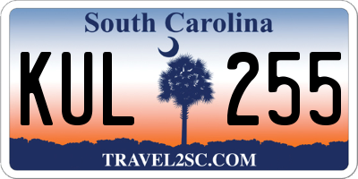SC license plate KUL255