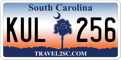 SC license plate KUL256