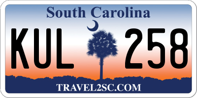 SC license plate KUL258