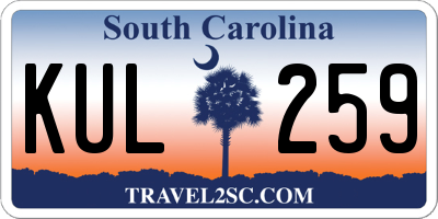 SC license plate KUL259