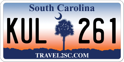 SC license plate KUL261
