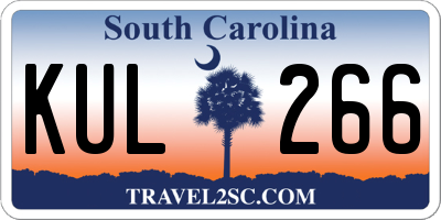 SC license plate KUL266