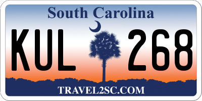 SC license plate KUL268