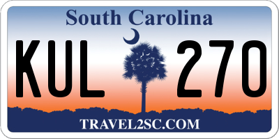 SC license plate KUL270
