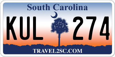 SC license plate KUL274