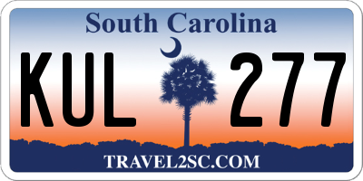 SC license plate KUL277