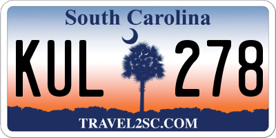 SC license plate KUL278