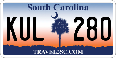 SC license plate KUL280