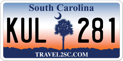 SC license plate KUL281