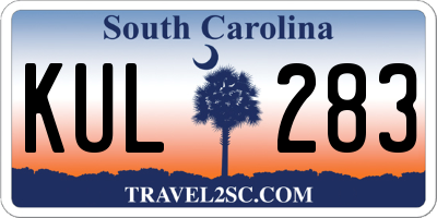 SC license plate KUL283