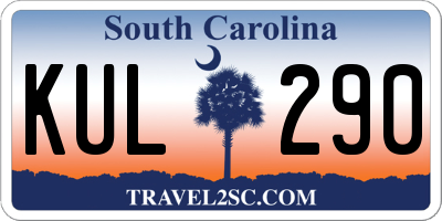 SC license plate KUL290