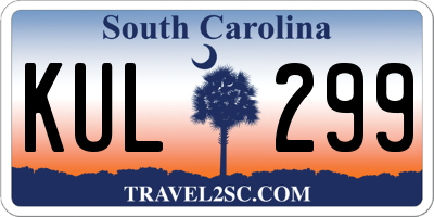 SC license plate KUL299