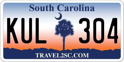 SC license plate KUL304