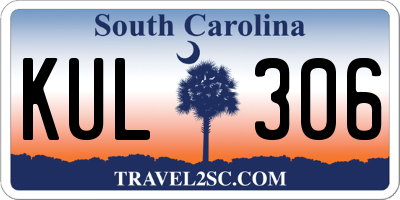 SC license plate KUL306