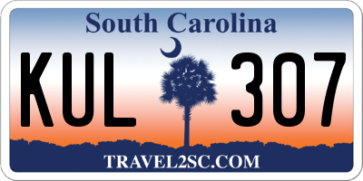 SC license plate KUL307