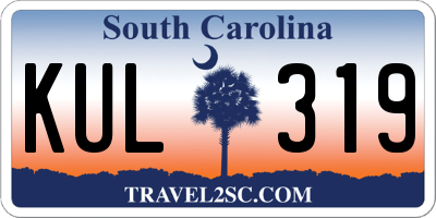 SC license plate KUL319